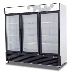 Migali - C-72FM-HC, Commercial 82" 3 Glass Door Merchandiser Freezer 72 cu. ft.