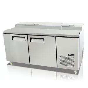 Migali - C-PP67-HC, Commercial 67" 9 Pan Pizza Prep Table Refrigerator 14 cu. ft.