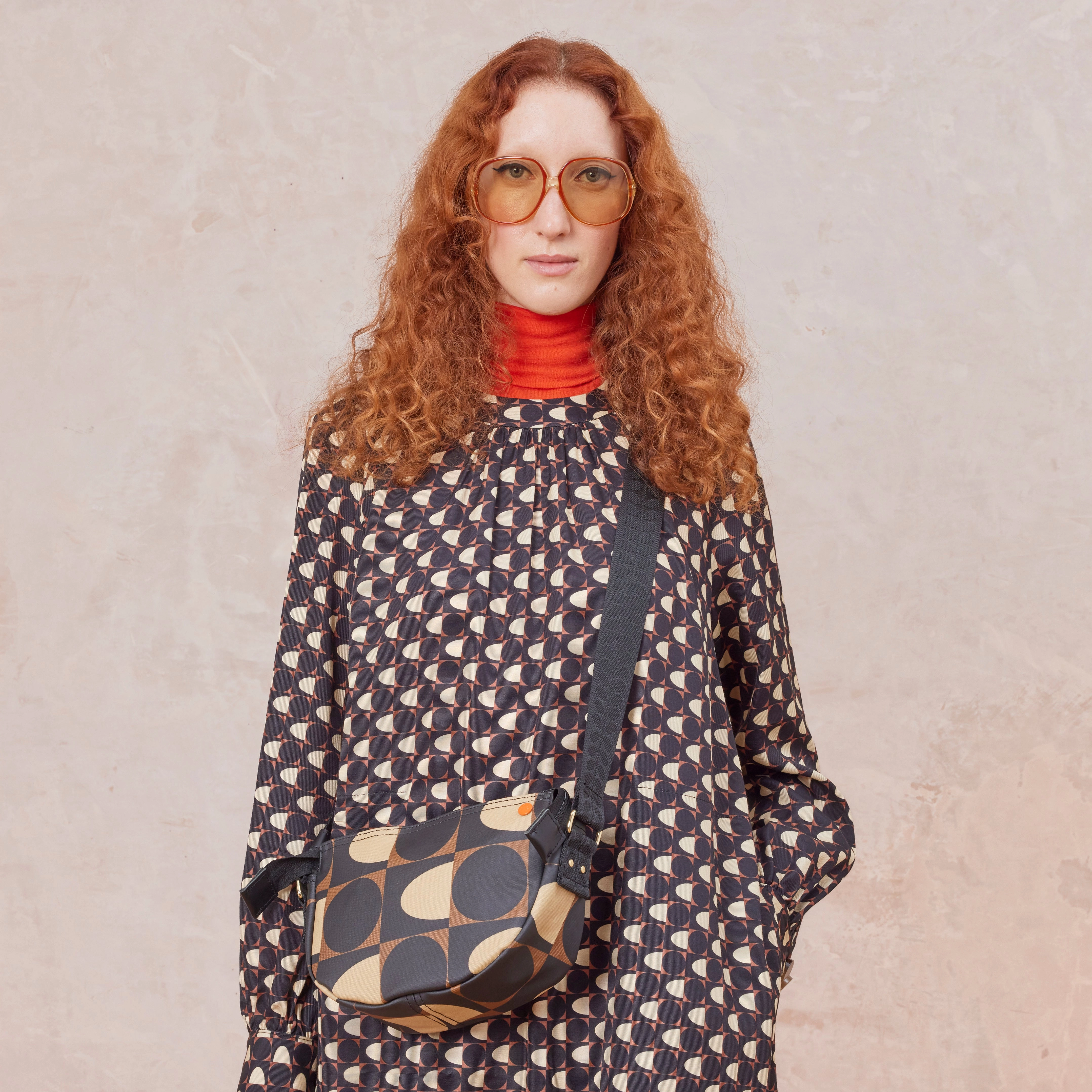 Mini Rounder Crossbody - Spot Square Mocha Todays Special Savings