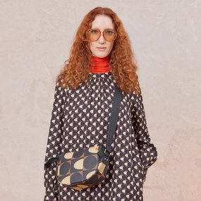 Mini Rounder Crossbody - Spot Square Mocha Todays Special Savings