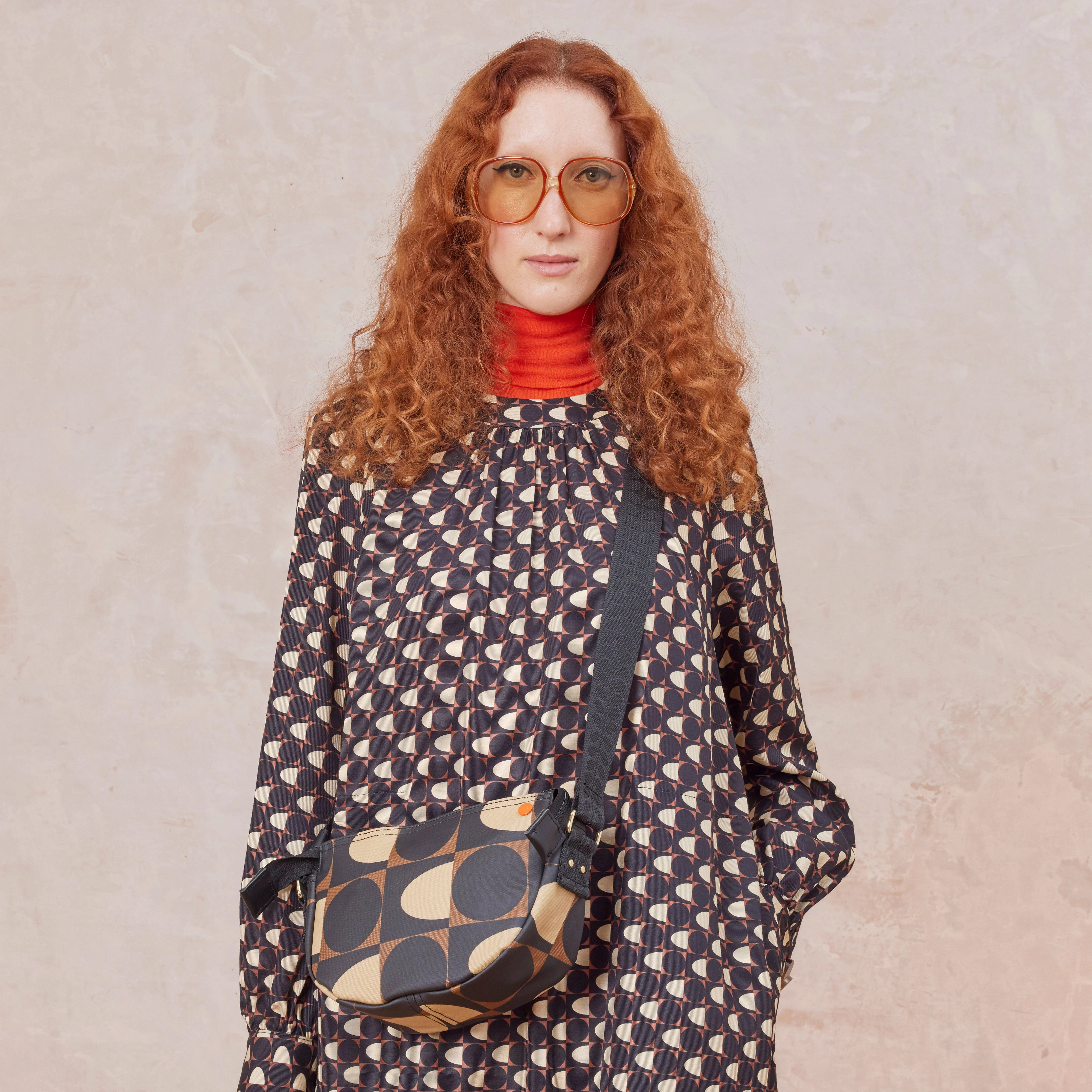 Mini Rounder Crossbody - Spot Square Mocha Todays Special Savings