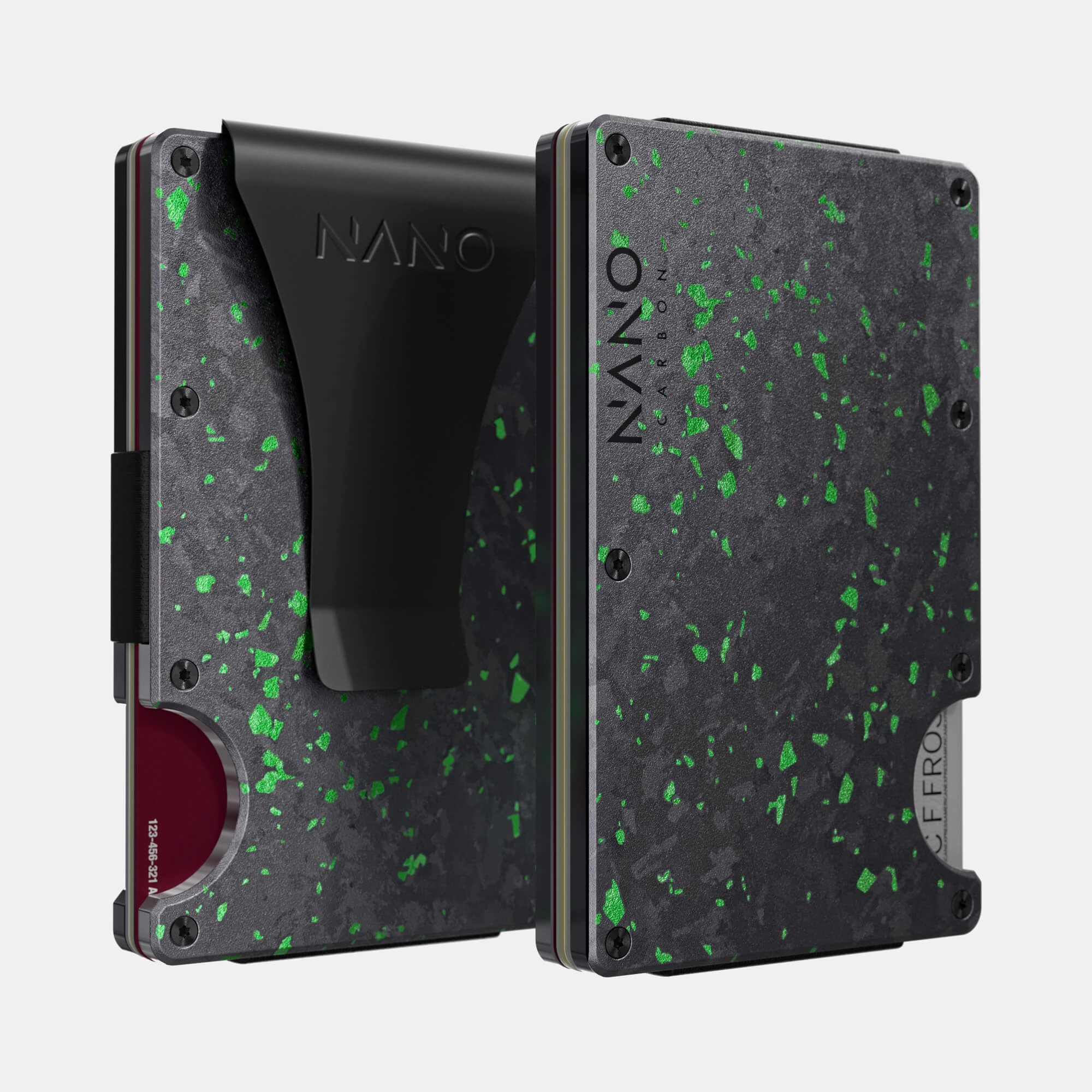 Money Clip Wallet (Nero/Verde) Grab It Now