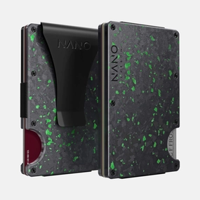Money Clip Wallet (Nero/Verde) Grab It Now