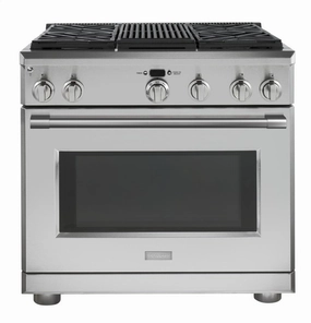 Monogram ZDP364NRNSS Monogram 36" Dual-Fuel Professional Range With 4 Burners And Grill (Natural Gas)