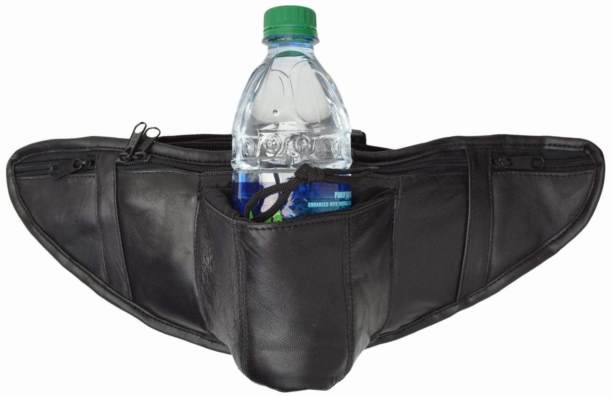 Multiple Pocket Waist Bag Fanny Pack With Water Bottle Holder For Hiking Travel 401 (C) Trending Hot Deal Shop the Savings Now