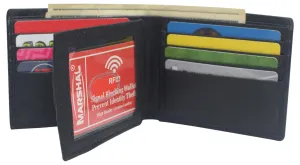 Instant Savings Inside Sale Ending Soon Rfid Blocking Genuine Leather Wallet Extra Capacity Bifold Wallets For Men