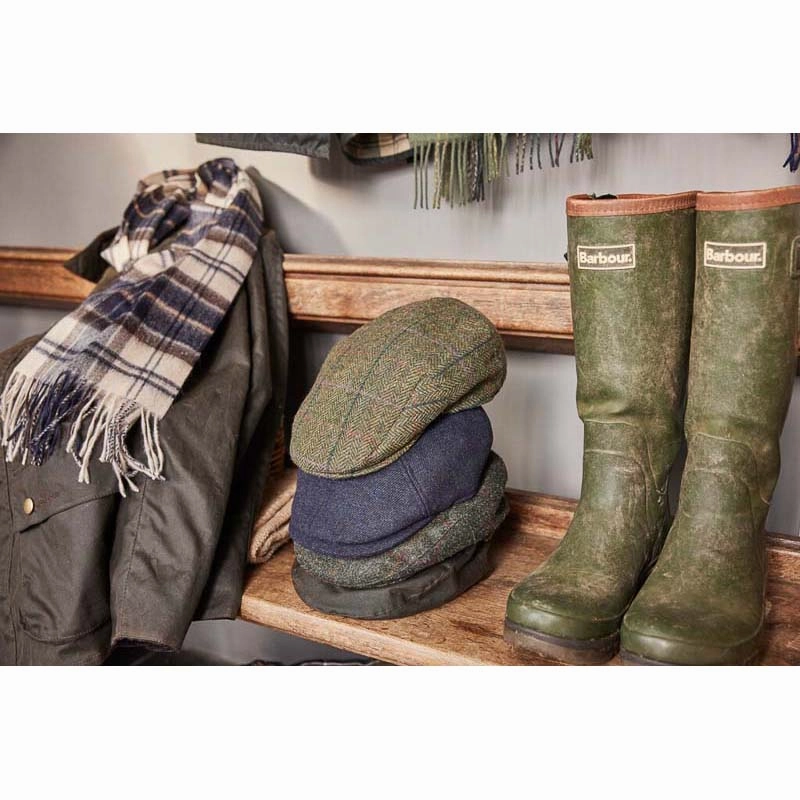 Barbour Wax Mens Flat Cap - Olive Hot Price Drop Todays Hot Savings