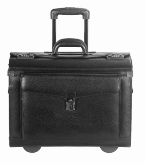 Mancini Leather Wheeled 17" Computer Deluxe Catalogue Case Hot Offer Ending Soon