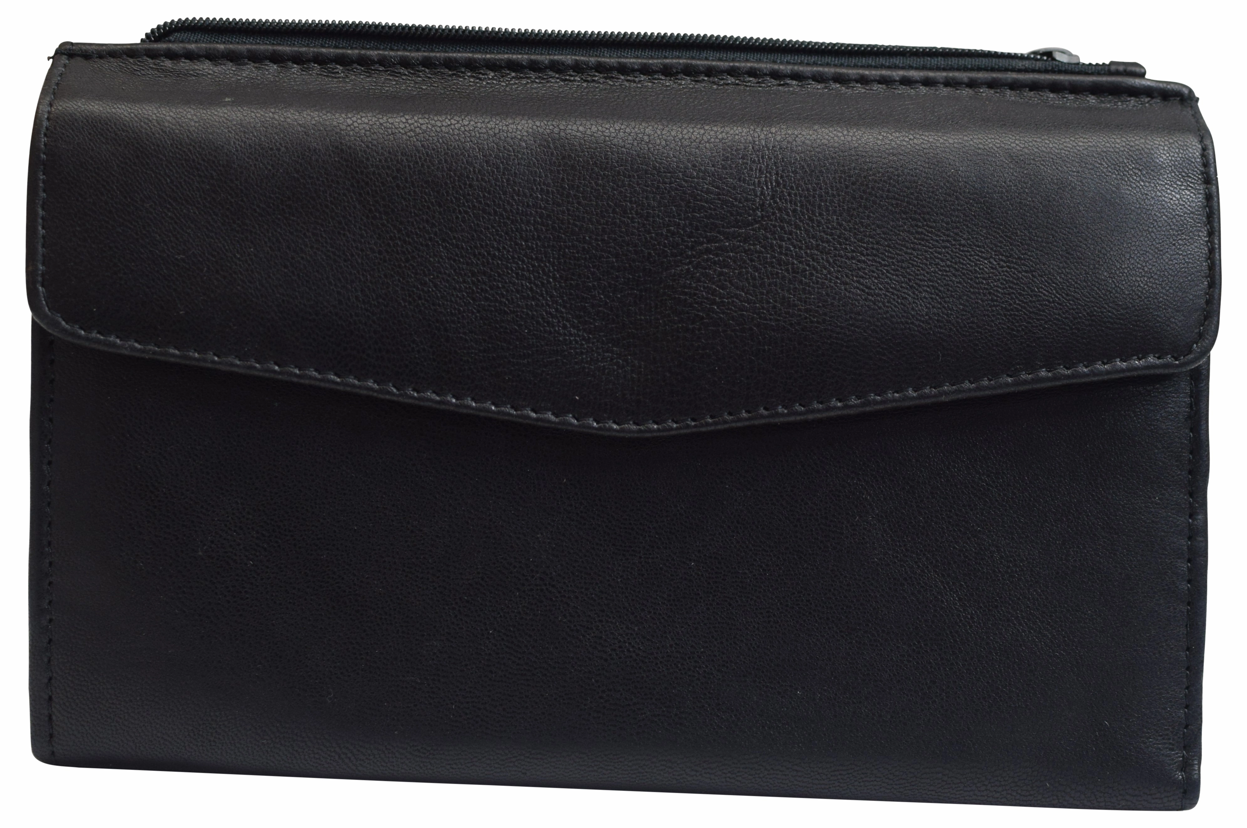 Women'S Genuine Leather Credit Card Id Holder Purse Wallet W/Phone Pocket Online Exclusive Deal