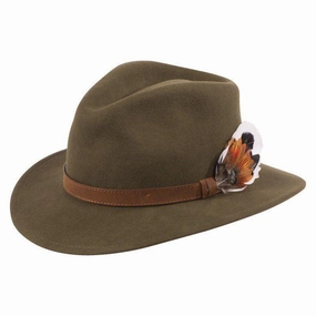 Shop the Savings Now Alan Paine Richmond Felt Hat - Olive