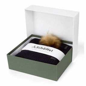 Perfect Gift Offer Limited Stock Offer Schoffel Bakewell Ladies Hat/Scarf Set - Navy