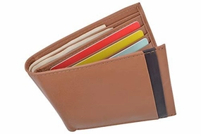 Trending Hot Picks Best Seller Discount Cazoro MenS Slimfold Rfid Safe Slim Bifold Wallet Smooth Leather Front Pocket Tan