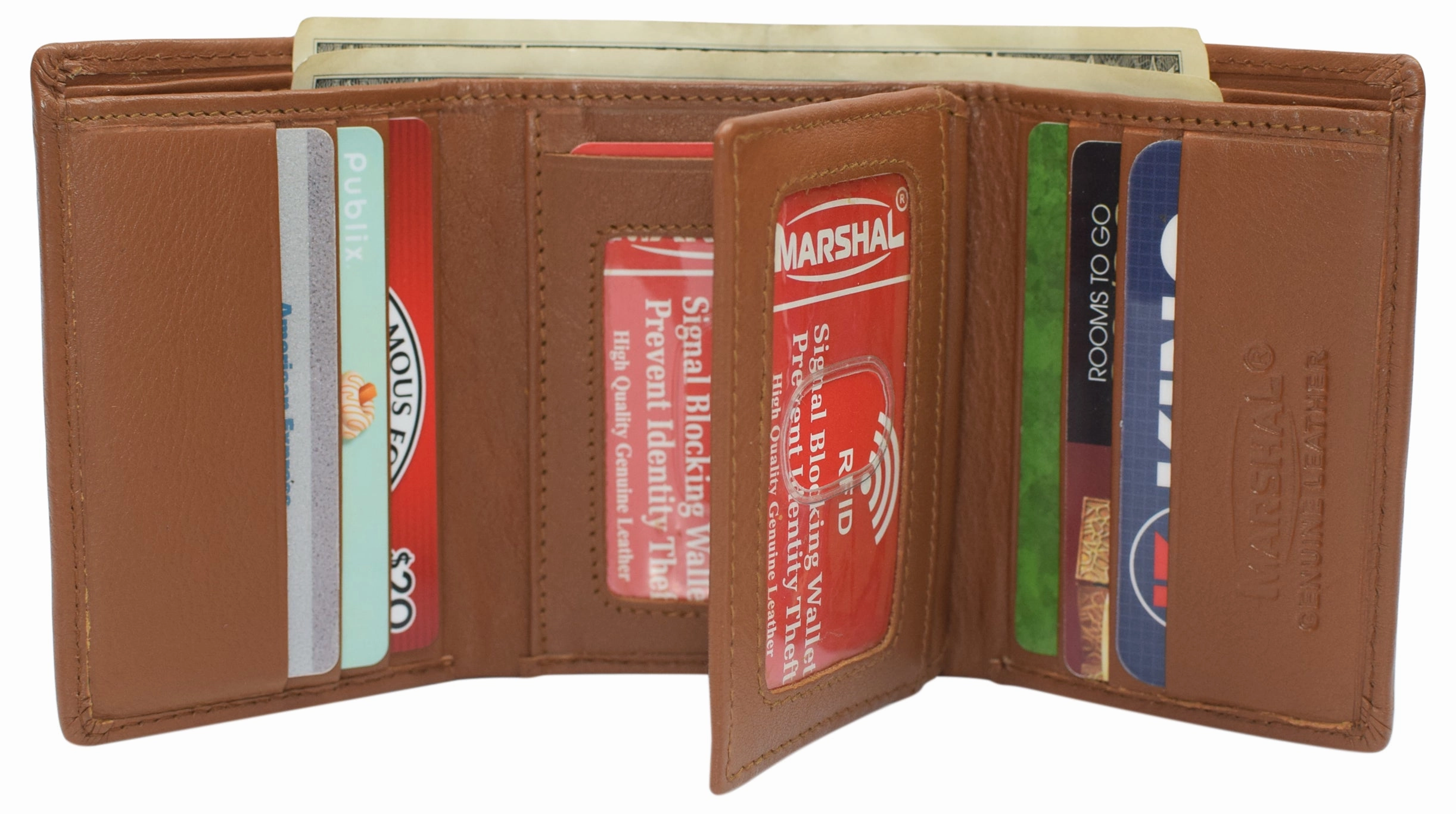 Hot Pick Online Today Only Discount Rfid Leather Trifold Wallet With 9 Card Slots 2 Note Pocket & 2 Id Windows