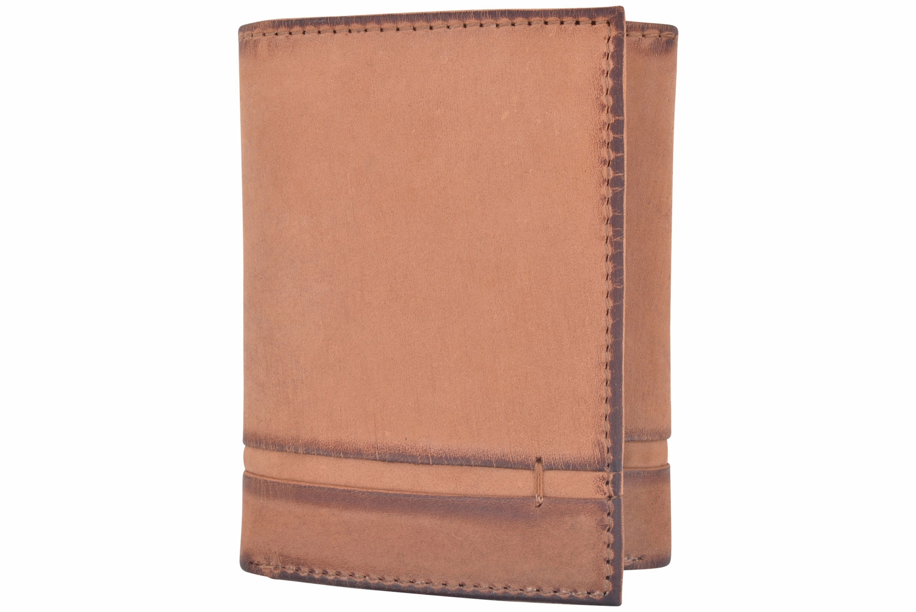 Cazoro Genuine Leather Trifold Wallets For Men Rfid Blocking Mens Slim Trifold Wallet With Id Window Clearance Blowout