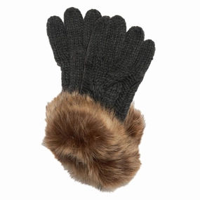 Barbour Womens Penshaw Knitted Gloves Charcoal Grey Exclusive Online Offer Shop Todays Picks