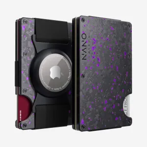 Airtag Cash Strap Wallet (Nero/Viola) Clearance Event Today Big Hot Sale