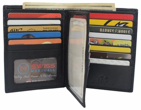 Napa Leather Hipster Bifold Wallet For Men With Id Window And Rfid Blocking Hot Deals Today