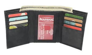 Special Offer Inside Rfid Protected Men'S Slim Trifold Wallet Vintage Leather Wallets For Men With Box
