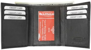 Today Only Special New Rfid Blocking Men'S Genuine Soft Lamb Leather Slim Id Card Holder Trifold Wallet Rfid 55 Box (C)