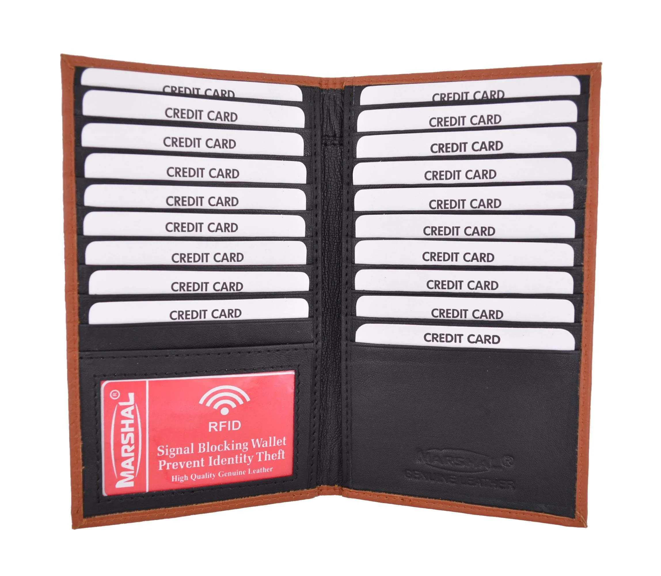 New Rfid Blocking Premium Genuine Crocodile Pattern Leather Bifold Credit Card Id Holder Rfidp1529Cr (C) Shop Smart Deals