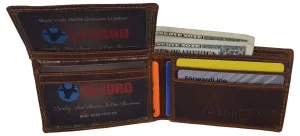 New Small Mens Rfid Vintage Leather Bifold Slim Credit Card Id Wallet By Cazoro Grab It Fast