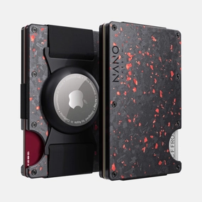 Airtag Cash Strap Wallet (Nero/Rosso) Clearance Steal Today