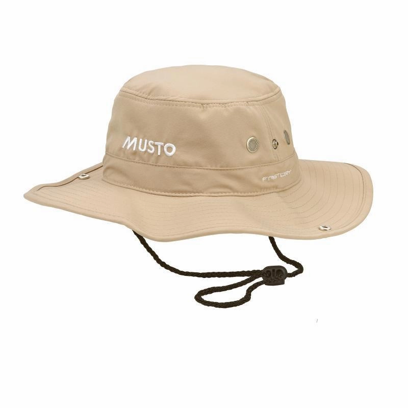 Musto Evolution Fast Dry Brimmed Hat - Light Stone Shop Now Save