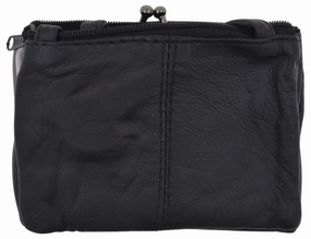 New Black Zippered Coin Change Purse W/ Twist Pocket For Ladies Todays Special Picks Dont Miss This Steal