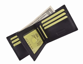 New Cavelio Multi Capacity Middle Flap Id Card Holder Bifold Wallet High Quality Genuine Leather 730052 (C) Hot Pick of the Day Shop Save Today