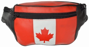 Dont Miss Hot Deals New Genuine Leather Canada Flag Waist Bag Fanny Pack With Adjustable Strap 963 (C)