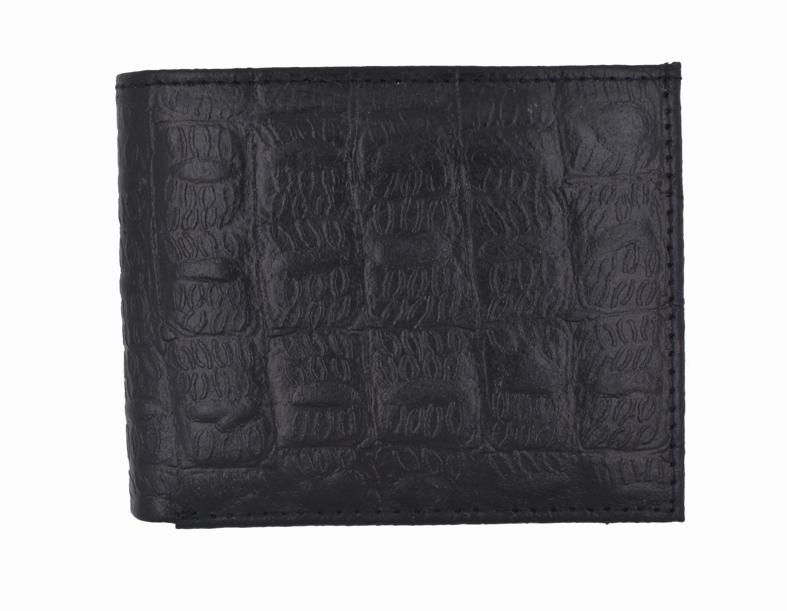 New Mens Genuine Leather Bifold Wallet Id Credit Card Alligator Window Crocodile Online Exclusive Offer Save Big Online
