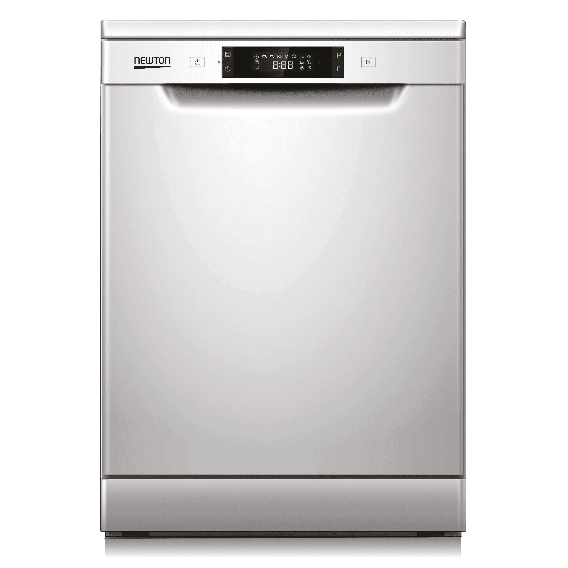Newton Dishwasher Freestanding A  , 6Programmes, 12Sets, 2Baskets, 2Sprinkles, Silver