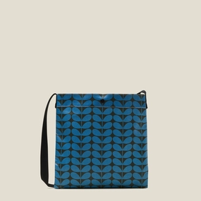 On A Roll Flat Crossbody - Mini Solid Stem Azure Clearance Savings Now