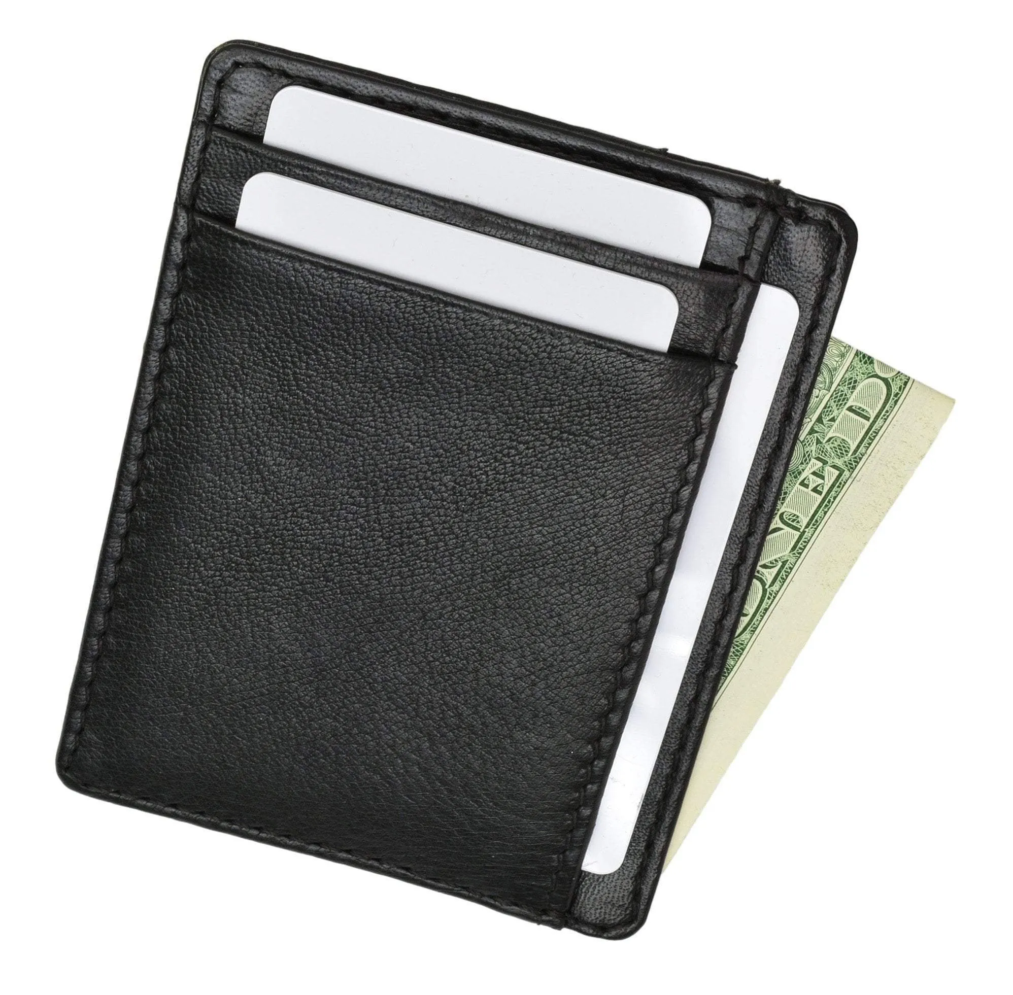 Hot Pick Online Unmissable Deal Today Rfid Blocking Minimalist Genuine Leather Slim Front Pocket Wallet Rfid P 5 (C)