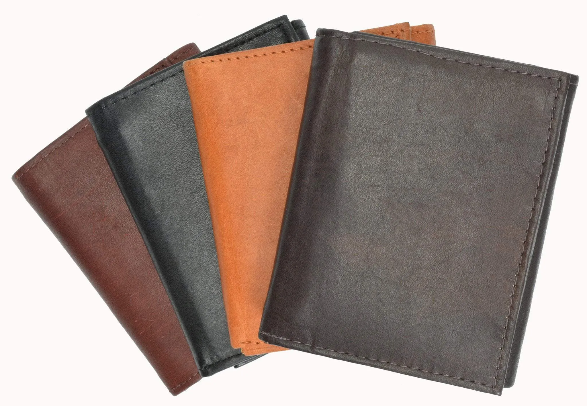 Rfid Blocking Mens Trifold Leather Wallet Rfid 1107 (C) Dont Wait Save Today