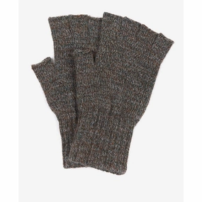 Limited Time Hot Deal Barbour Fingerless Mens Lambswool Gloves - Green