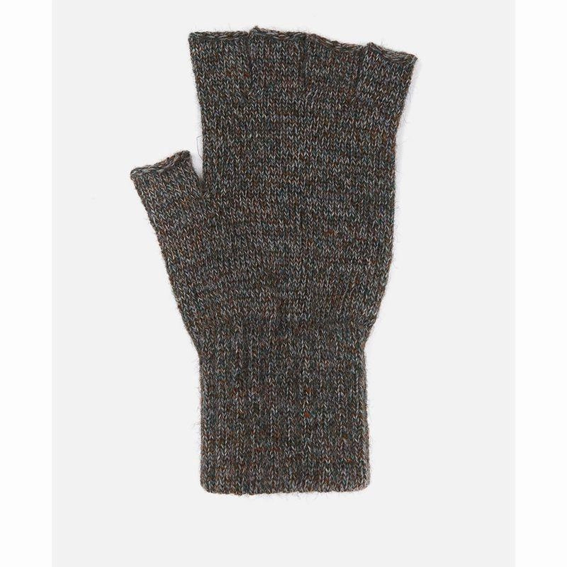 Barbour Fingerless Mens Lambswool Gloves - Green Trending Hot Deal Flash Deal Alert