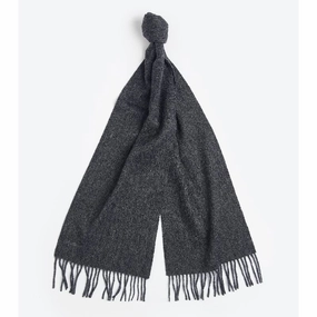 Online Exclusive Deal Hot Discount Deal Barbour Lambswool Ladies Woven Scarf - Charcoal Grey