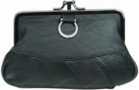 Hot Picks Today Genuine Leather Change Purse With Clasp Closure 11-3016 (C)