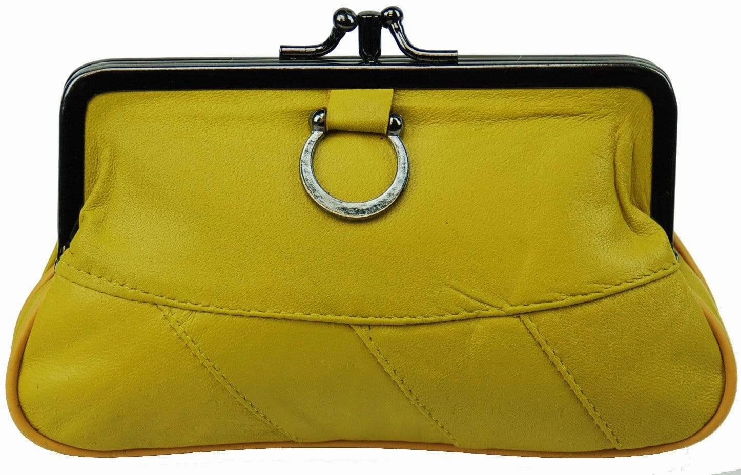 Best Deal Alert Exclusive Hot Pick Genuine Leather Change Purse With Clasp Closure 11-3016 (C)
