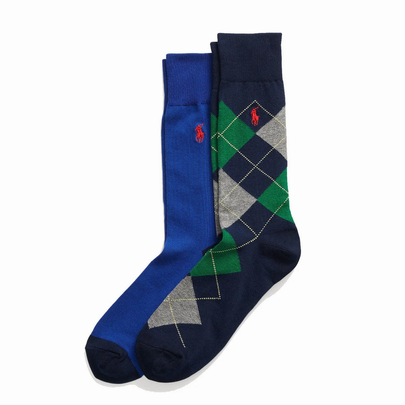 Online Exclusive Deal Polo Ralph Lauren 2 Pack Argyle Crew Sock Navy / Royal