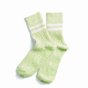 Rototo Two Stripe Slub Sock Lime Hot Discount Deal