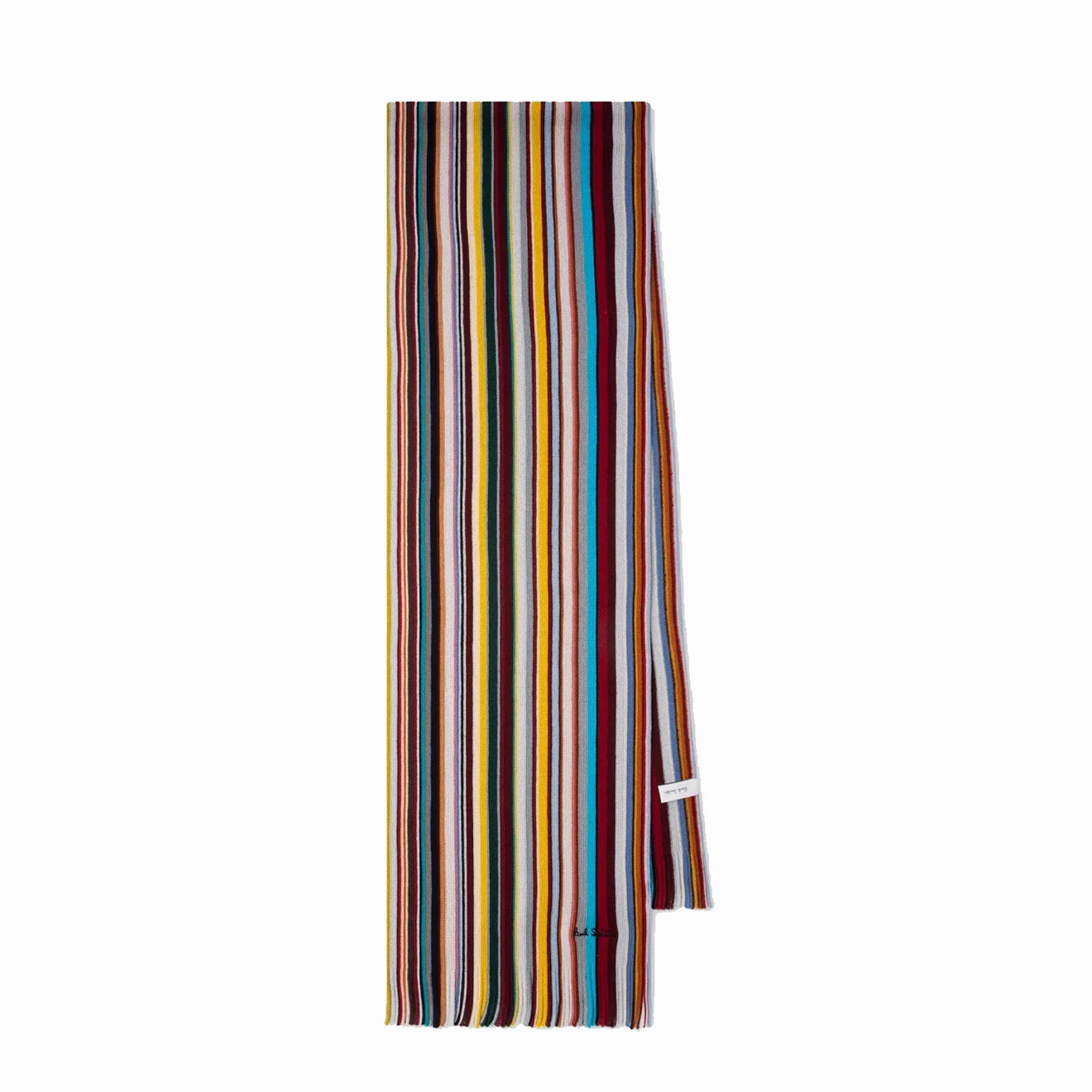 Paul Smith Merino Wool Signature Stripe Scarf Multi-Coloured Deal of the Day