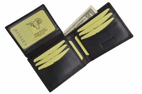 Shop the Best Deals Shop Grab Offer New Cavelio High Quality Mens Genuine Leather Flap Up Id Card Holder Bifold Wallet 730053 (C)