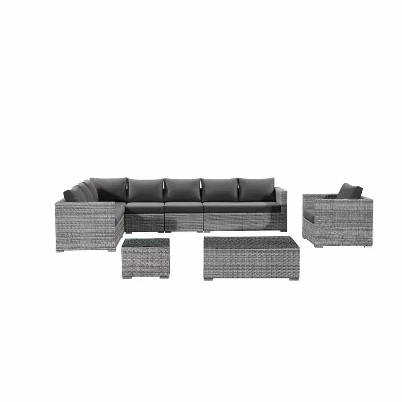 Outdoor Corner Seating Set for 10 People from Miden Home Os-Rt-100-W