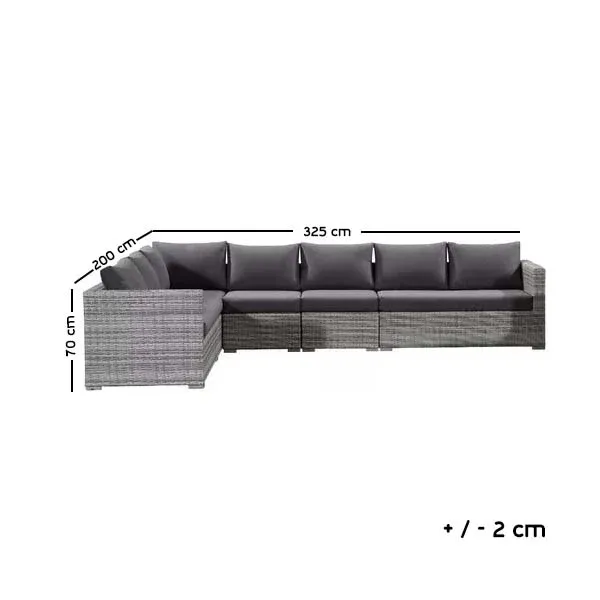 Outdoor Corner Seating Set for 10 People from Miden Home Os-Rt-100-W