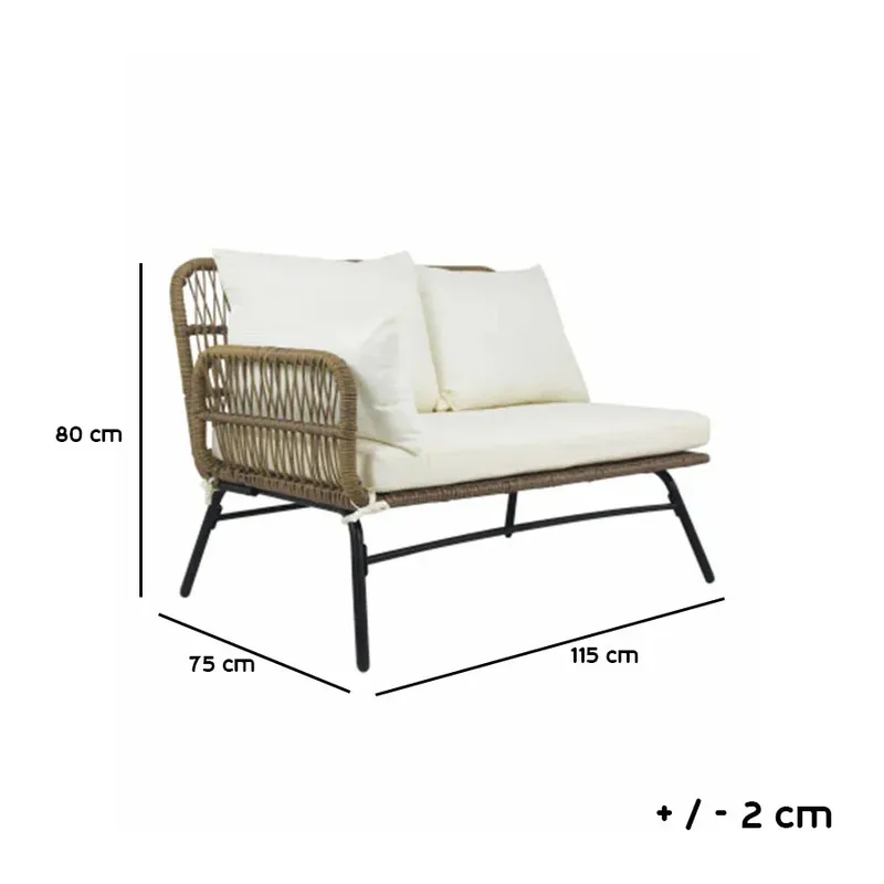 Outdoor Corner Seating Set for 6 People from Miden Home OS-Rt-206-W