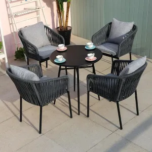 Outdoor Seating Set for 4 People from Miden Home OS-Rp-007-W