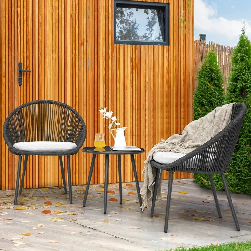 Outdoor Seating Set for Two from Miden Home OS-Rp-019-W