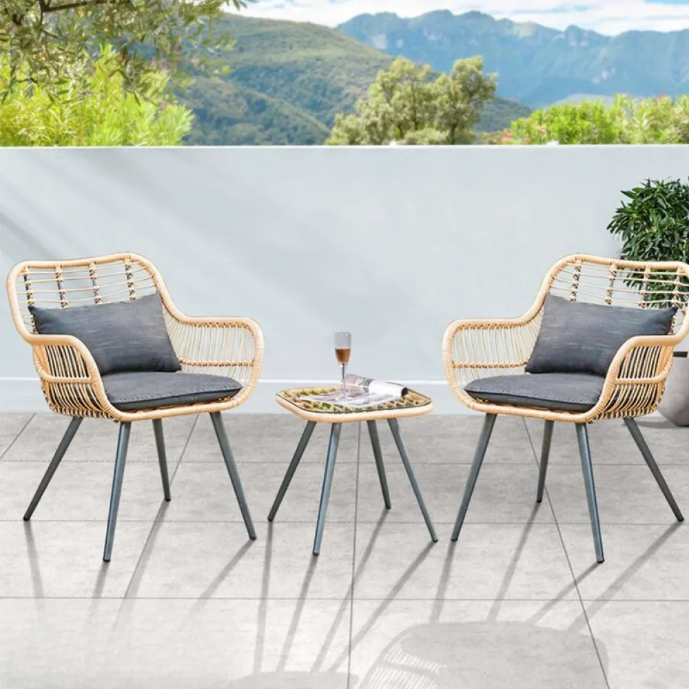 Outdoor Seating Set for Two from Miden Home OS-Rt-070-W